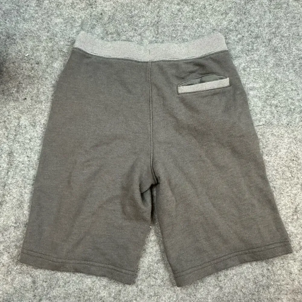 Gymboree Gray Side Stripe Terry Sweat Shorts M Boys 7 8 Drawstring Waist